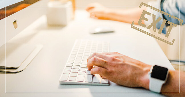 Tastatur mit Hand