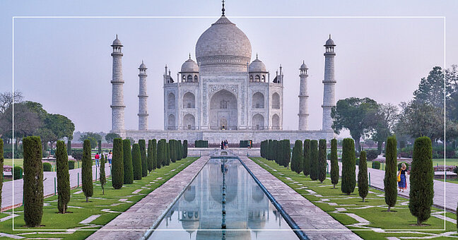 Das Taj Mahal als Symbol für Indien
