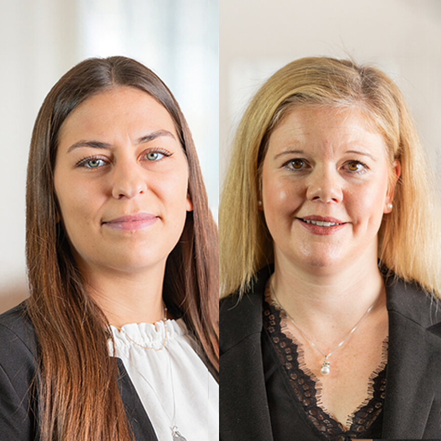Lara Schwarz und Alexandra Thoelen, Leiterinnen des KundenServiceCenters