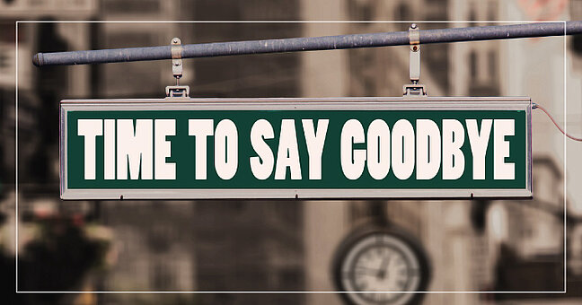 Time to say goodbye Straßenschild