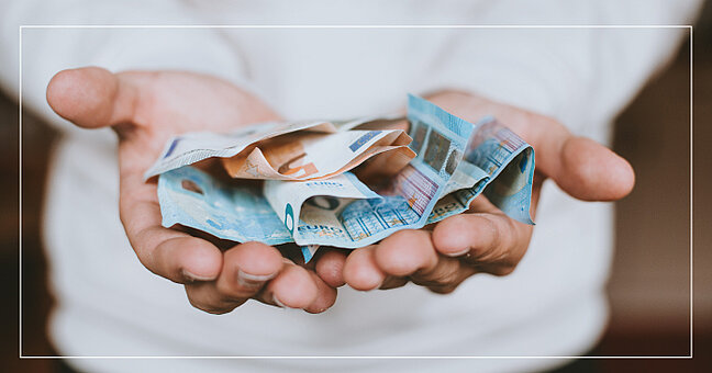 Geld Euro in der Hand