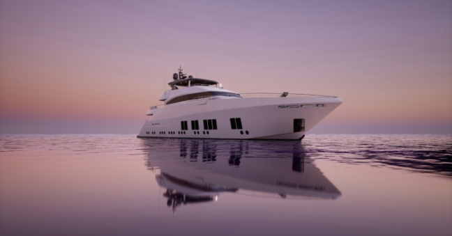 luxuriöse Yacht auf dem Wasser