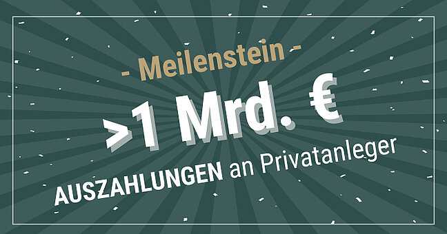 RWB erreicht eine Milliarde Euro an Auszahlungen für Privatanleger
